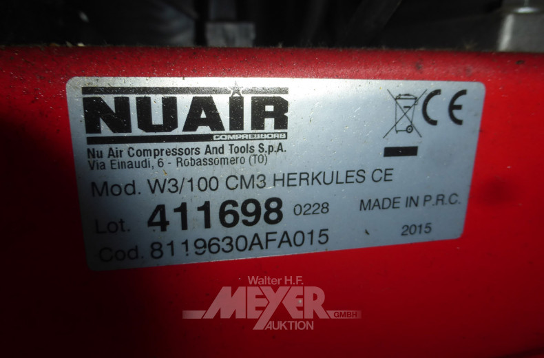 3-Zylinder Kolbenkompressor, fahrbar