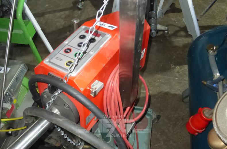 Schleifmotor mit biegsamer Welle, auf Fahrwagen