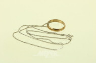 Venezianerkette in 585 WG u. 1 Trauring in 333 GG