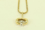 Venezianerkette mit Anhänger mit 2 kl. Brillanten