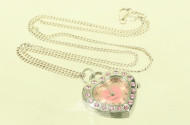 Kette mit Herzanhänger, kein Silber