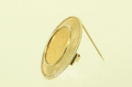 Broschenanhänger mit Goldmünze 20 Mark Freie u. Hansestadt Hamburg 1899