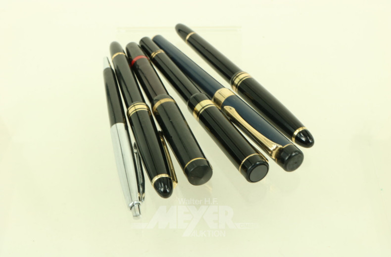 Konvolut Schreibgeräte, u.a. Parker, Rotring u. Faber Castell