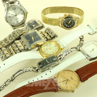 8 Armbanduhren, versch. Hersteller