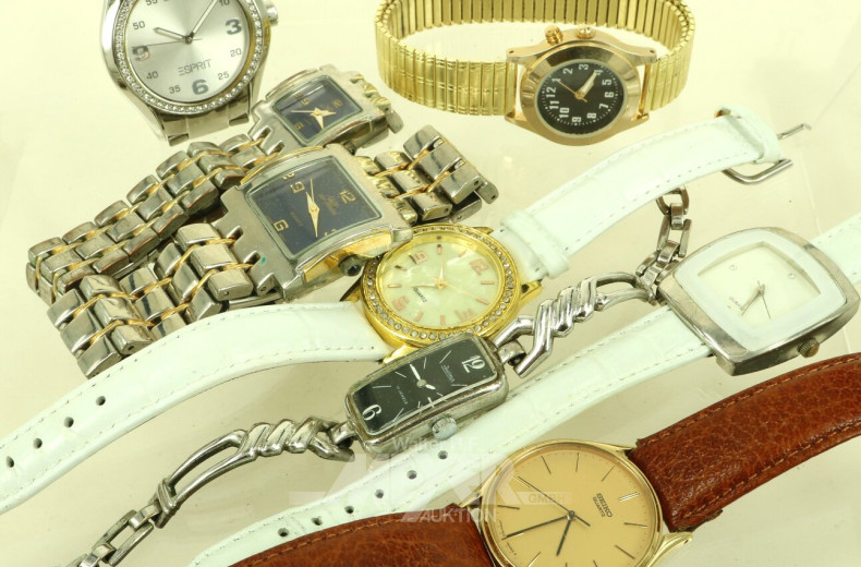 8 Armbanduhren, versch. Hersteller