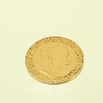 Goldmünze Preußen 20 Mark Wilhlem II. 1898 A