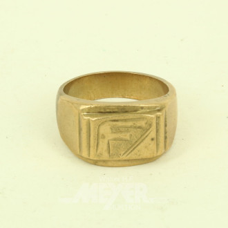 Herrenring mit Monogramm 'F'