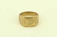 Herrenring mit Monogramm 'F'