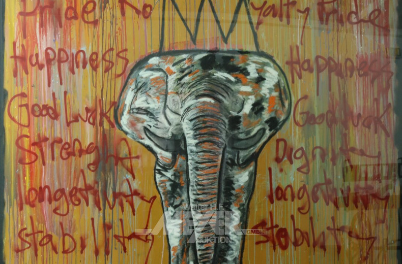 Gemälde/Mischtechnik, "Elephants"