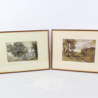 2 Drucke "Landschaften"