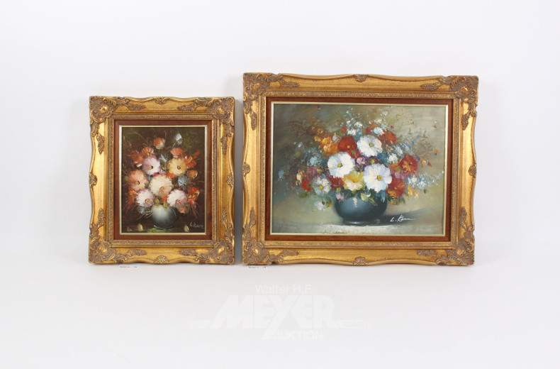 2 Gemälde "Blumenstillleben"