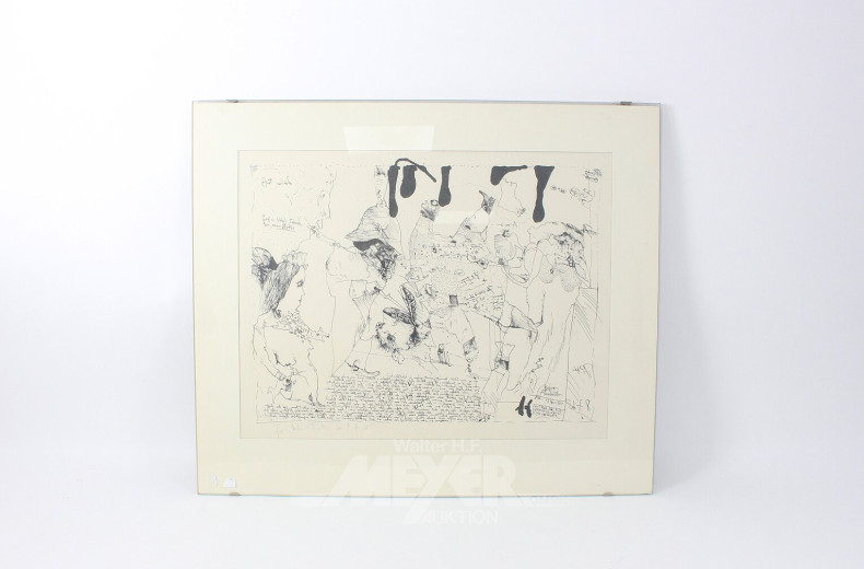4 Druckgrafiken von Horst Janssen