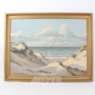 Gemälde "Dünenlandschaft mit Meerblick"