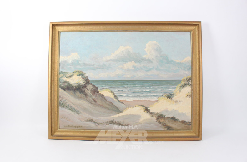 Gemälde "Dünenlandschaft mit Meerblick"