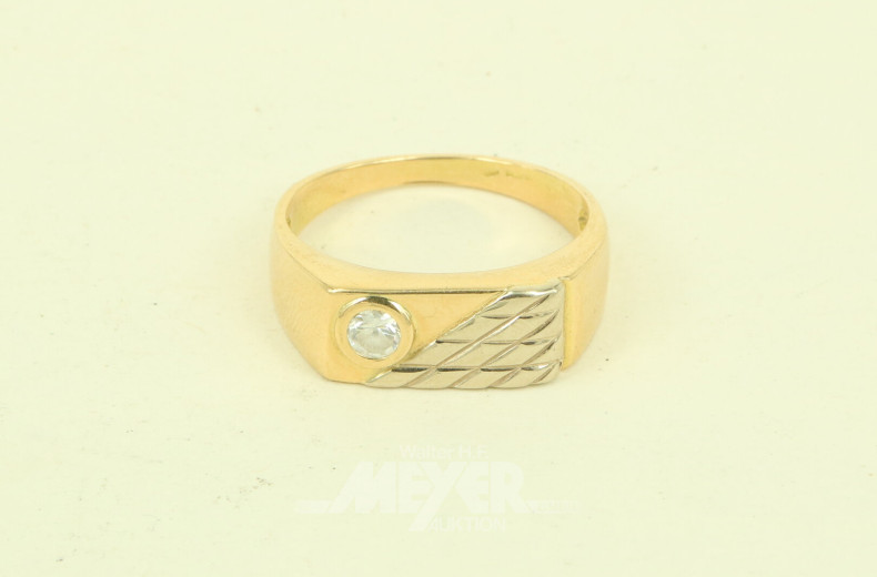 Ring mit 1 Brillant von ca. 0,3 ct