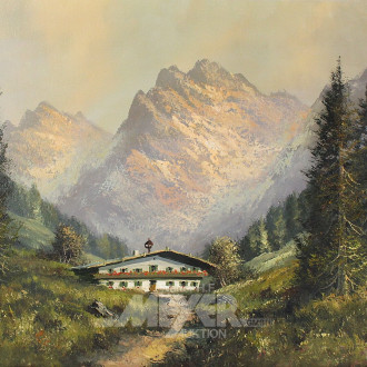 Gemälde "Gebirgshof"
