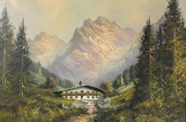 Gemälde "Gebirgshof"