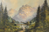 Gemälde "Gebirgshof"