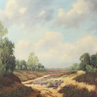 Gemälde "Heidelandschaft"