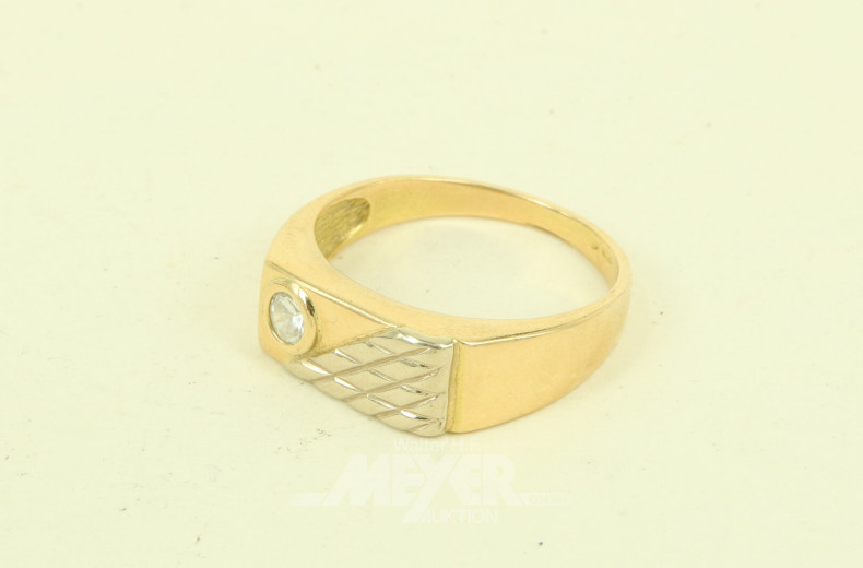 Ring mit 1 Brillant von ca. 0,3 ct