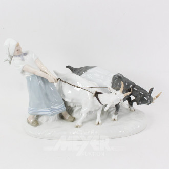 Porz.-Figurengruppe "Mädchen mit Ziegen"