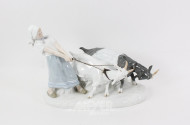 Porz.-Figurengruppe "Mädchen mit Ziegen"