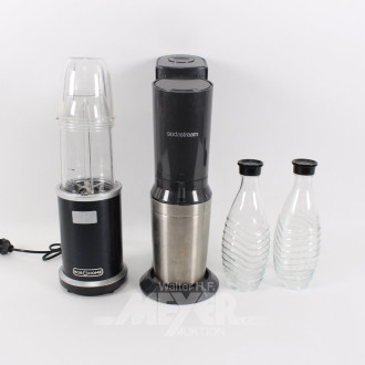 Wassersprudler, mit 2 Glasflaschen