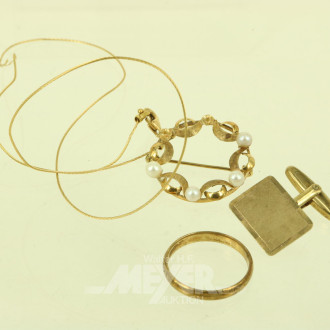 4 Teile Altgold, best. aus: