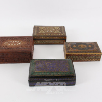 4 Holzschatullen