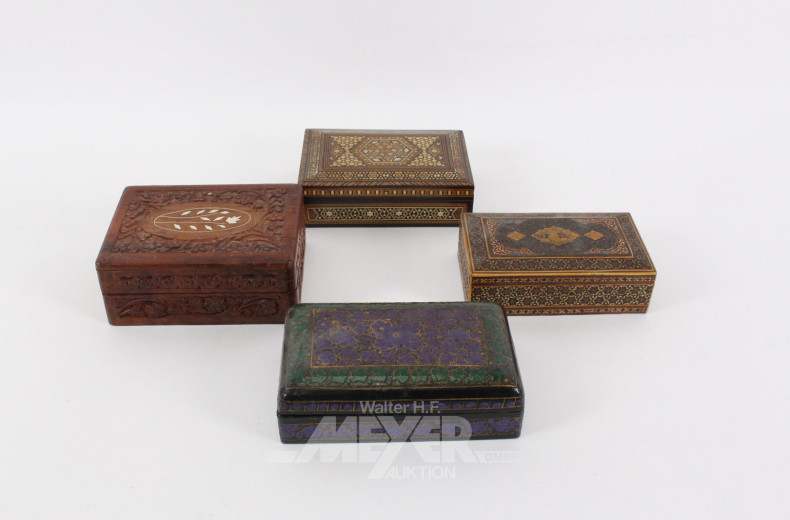 4 Holzschatullen