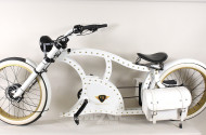 Power-Bike, Retro-Cruiser, E-Bike, weiß
