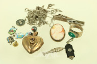Kl. Konvolut Silberschmuck, überw. 835er Silber