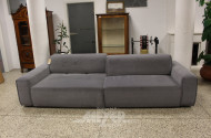 mod. Sofa 2-tlg., gau mit verstellbarer Rückenlehne