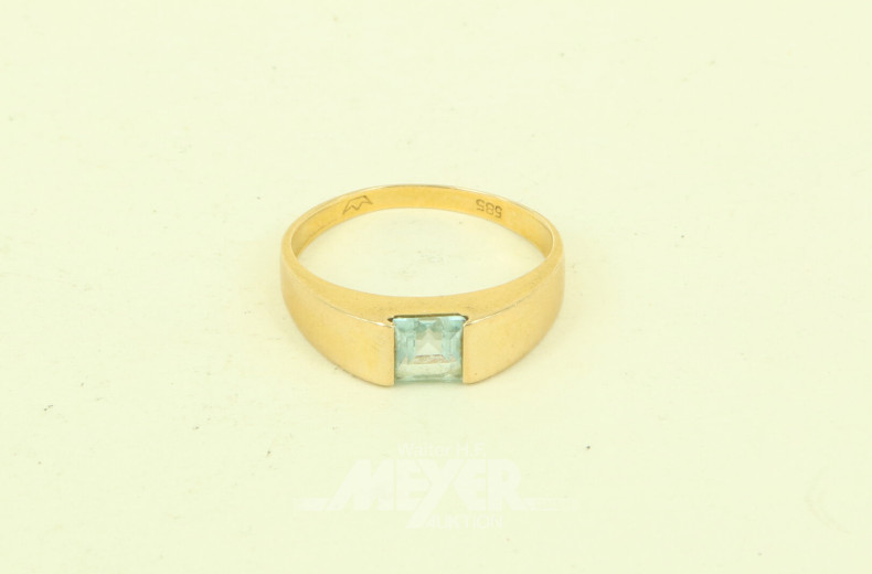 Ring mit 1 Aquamarin
