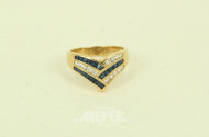 Ring mit kl. Saphiren u. Brillanten