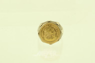 Ring mit Goldmünze Mexico 2,5 Pesos 1945