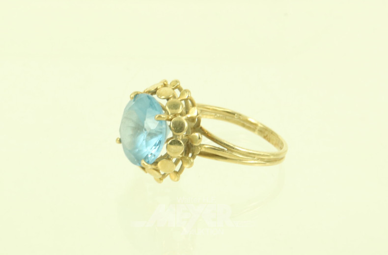 Ring mit blauem Farbstein