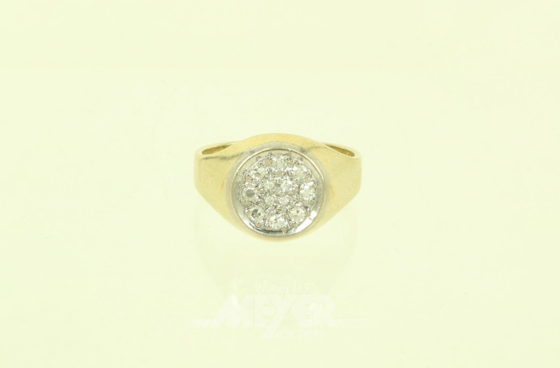 Ring mit kl. Brillanten im Kreis