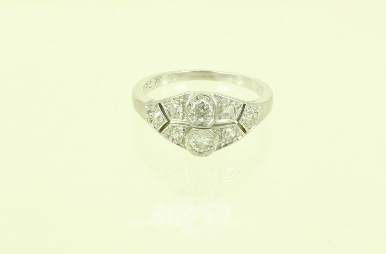 Ring im Art Déco-Stil mit Brillanten