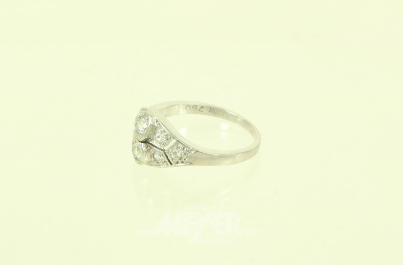Ring im Art Déco-Stil mit Brillanten