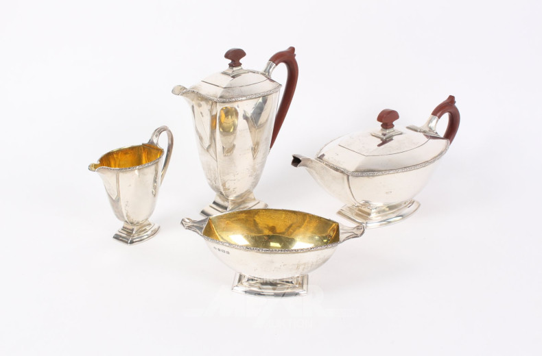 4-tlg. Kaffee- u. Teeservice, Birmingham, um 1937