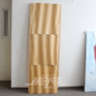 mod. Wandskulptur "Holzfurnier in Wellen"