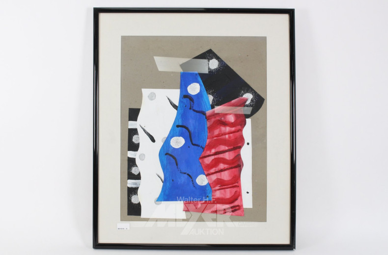 Collage 'Farbflächen mit Glitzer'
