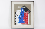 Collage 'Farbflächen mit Glitzer'
