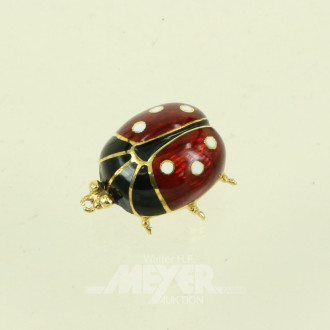 Brosche 'Marienkäfer', emailliert