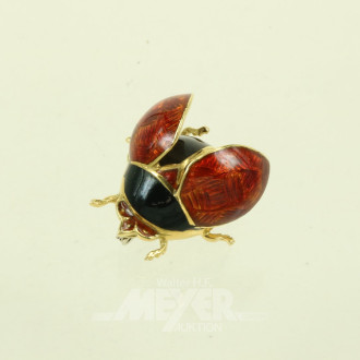 Brosche 'Käfer', emailliert