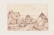 2 Radierungen 'Alstertal' u. 'Hof am Meer'