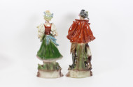 2 Porzellanfiguren 'Herr mit Hund' u. 'Dame mit Lamm'