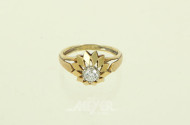 Solitärring, mit 1 Brillant von ca. 0,25ct