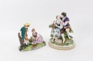 2 Porzellanfigurengruppen 'Liebespärchen'
